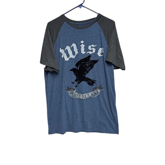 Harry Potter Universal Studio size large Blue and Gray Graphic Men's Shirt - Picture 1 of 6